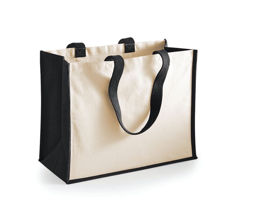 PRINTER'S JUTE CLASSIC SHOPPER — Farbe BLACK