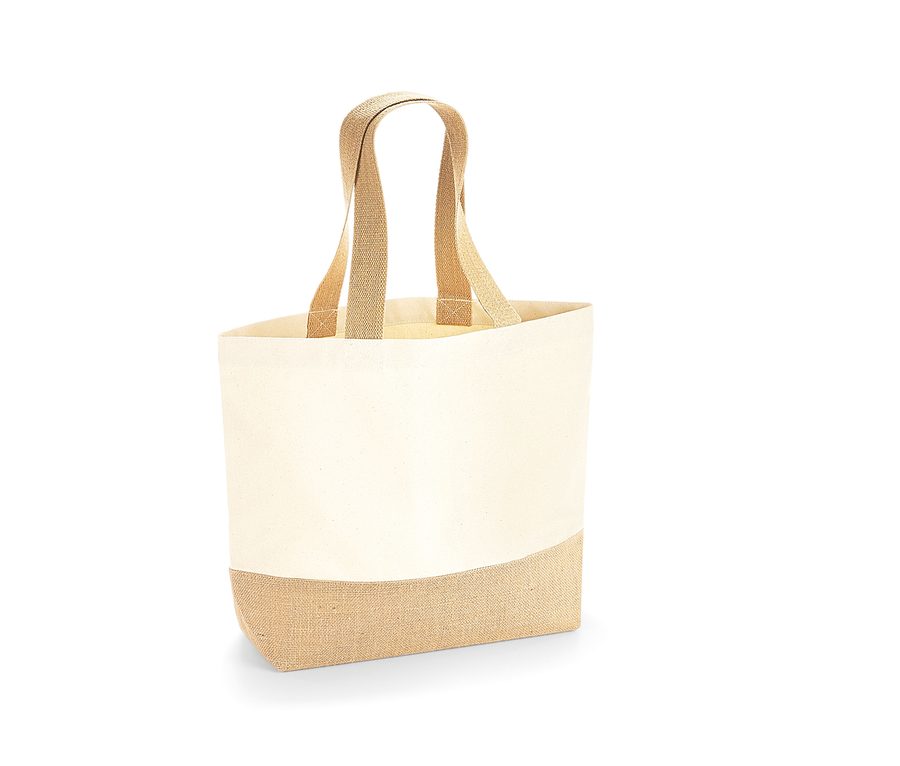 JUTE BASE CANVAS TOTE — Farbe NATURAL
