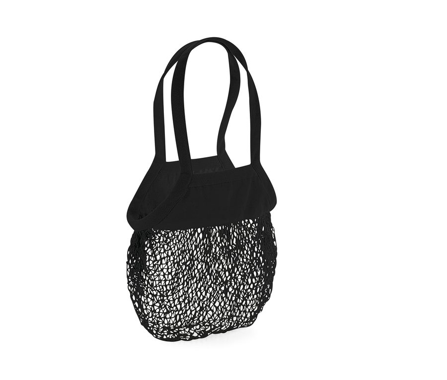 ORGANIC COTTON MESH GROCERY BAG — Farbe BLACK