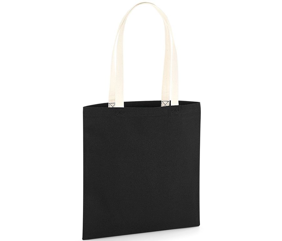 EARTHAWARE® ORGANIC BAG FOR LIFE - CONTRAST HANDLES — Farbe BLACK/NATURAL