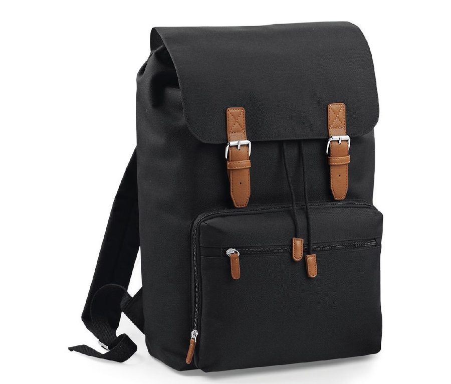 VINTAGE LAPTOP BACKPACK — Farbe BLACK
