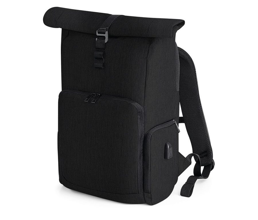 Q-TECH CHARGE ROLL-TOP BACKPACK — Farbe BLACK