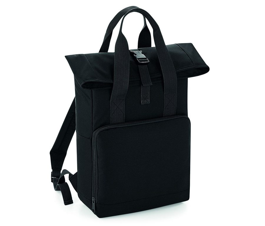 TWIN HANDLE ROLL-TOP BACKPACK — Farbe BLACK