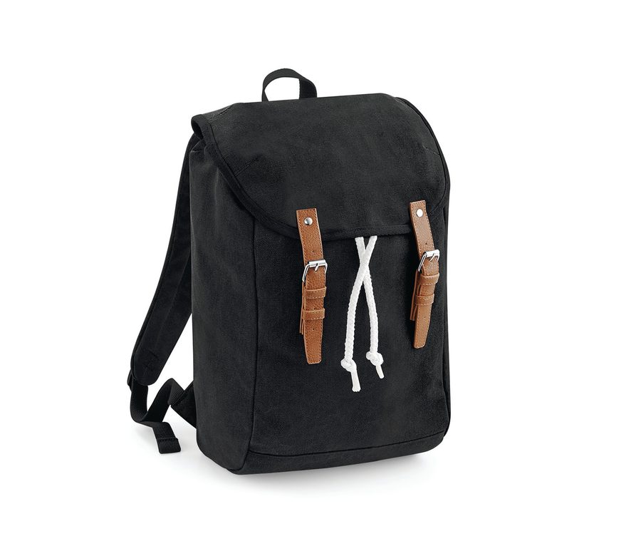 VINTAGE RUCKSACK — Farbe BLACK