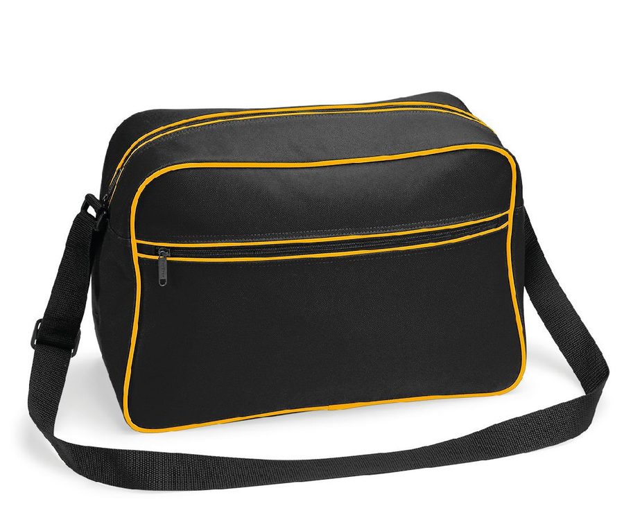 RETRO SHOULDER BAG — Farbe BLACK/GOLD