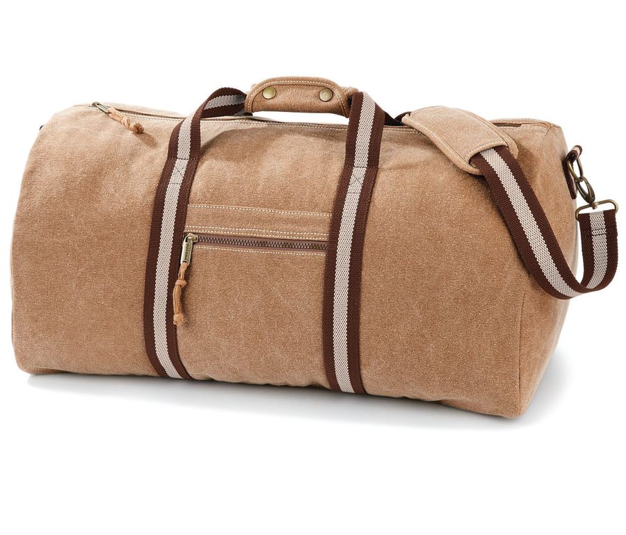 VINTAGE CANVAS HOLDALL — Farbe SAHARA