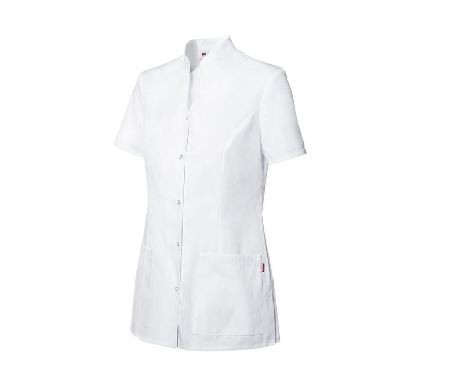 SHORT SLEEVE JACKET WITH SNAP BUTTONS — Farbe WHITE