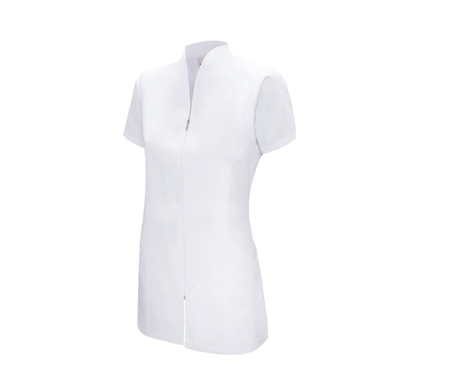 SHORT SLEEVE JACKET WITH ZIP — Farbe WHITE