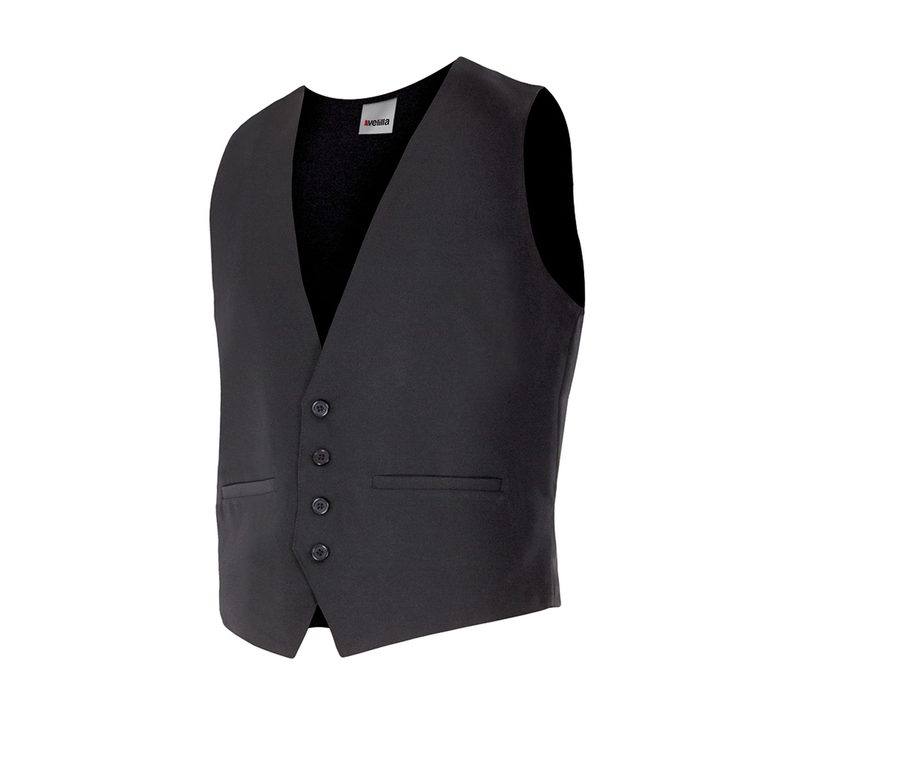 WAITER WAISTCOAT WITHOUT FLAPS — Farbe BLACK