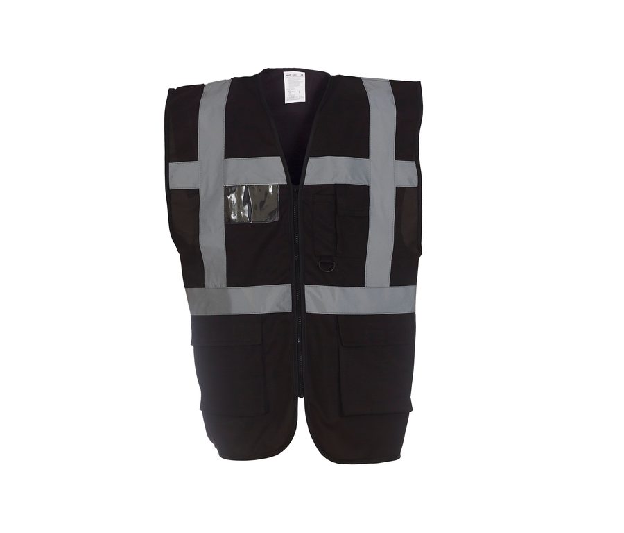 MULTI-FUNCTIONAL EXECUTIVE HI-VIS WAISTCOAT — Farbe BLACK