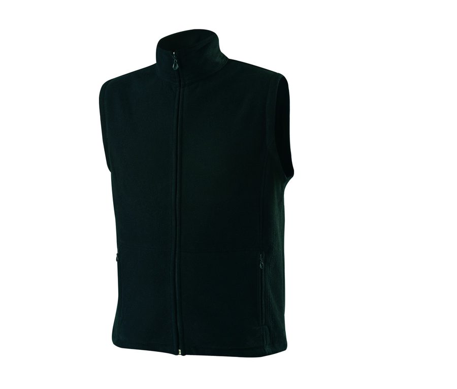 FLEECE BODYWARMER — Farbe BLACK