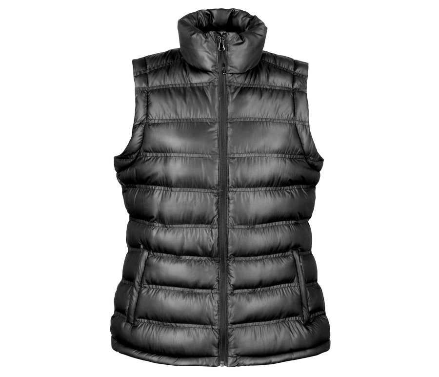 WOMENS ICE BIRD PADDED GILET — Farbe BLACK