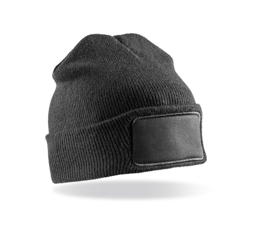 DOUBLE KNIT THINSULATE™ PRINTERS BEANIE — Farbe BLACK