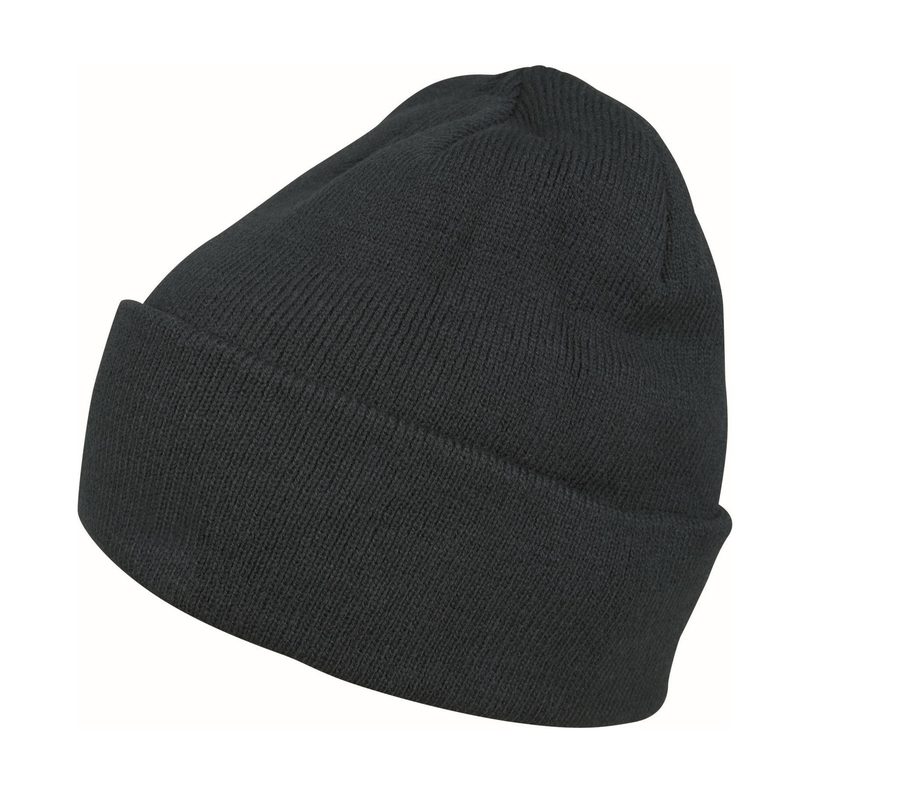 HEAVY KNIT BEANIE — Farbe BLACK