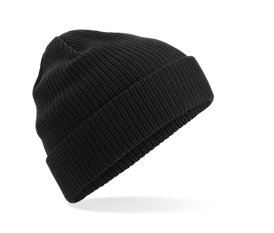 ORGANIC COTTON BEANIE — Farbe BLACK