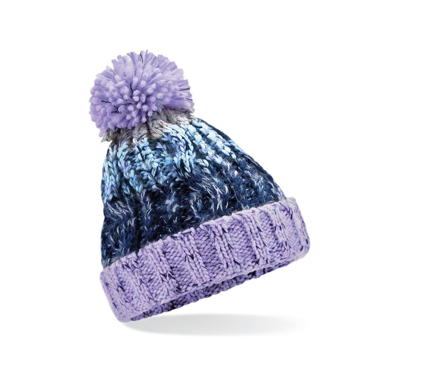 JUNIOR CORKSCREW POM POM BEANIE — Farbe LAVENDER FIZZ