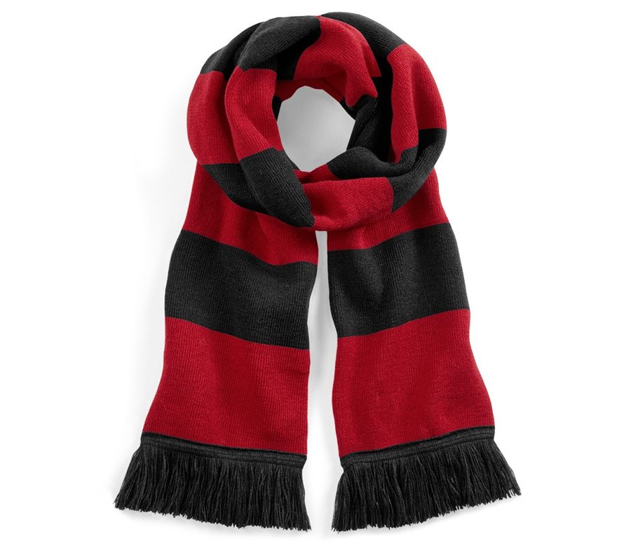 STADIUM SCARF — Farbe BLACK / CLASSIC RED