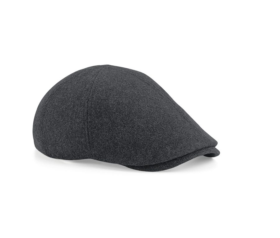 MELTON WOOL IVY CAP — Farbe CHARCOAL MARL