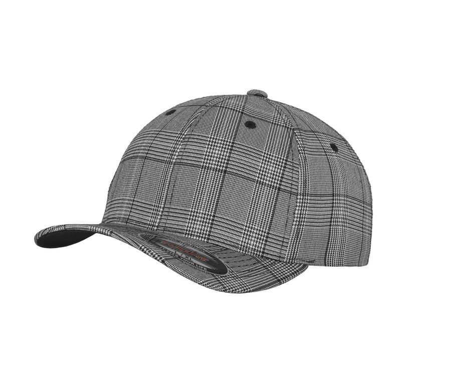 FLEXFIT GLEN CHECK — Farbe BLACK/WHITE