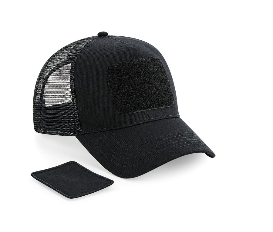 REMOVABLE PATCH SNAPBACK TRUCKER — Farbe BLACK