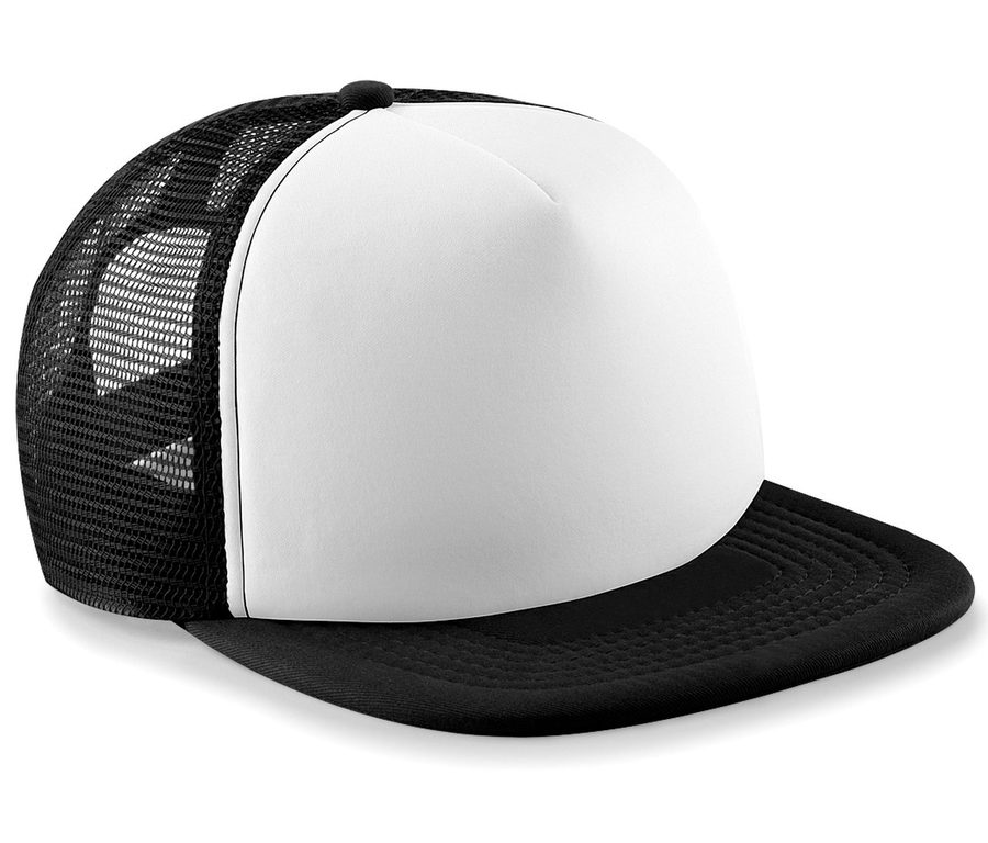 JUNIOR VINTAGE SNAPBACK TRUCKER — Farbe BLACK/WHITE