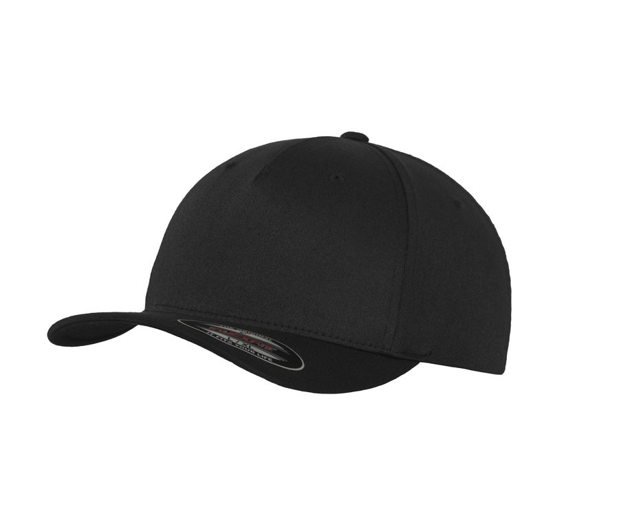 FLEXFIT 5 PANEL — Farbe BLACK