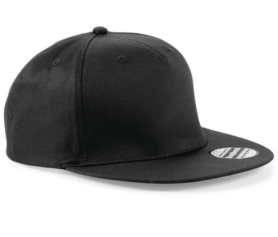 7 PANEL SNAPBACK RAPPER CAP — Farbe BLACK