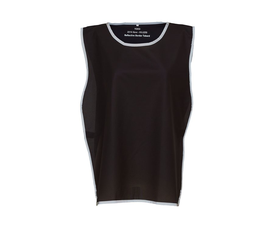 HI-VIS REFLECTIVE BORDER TABARD — Farbe BLACK