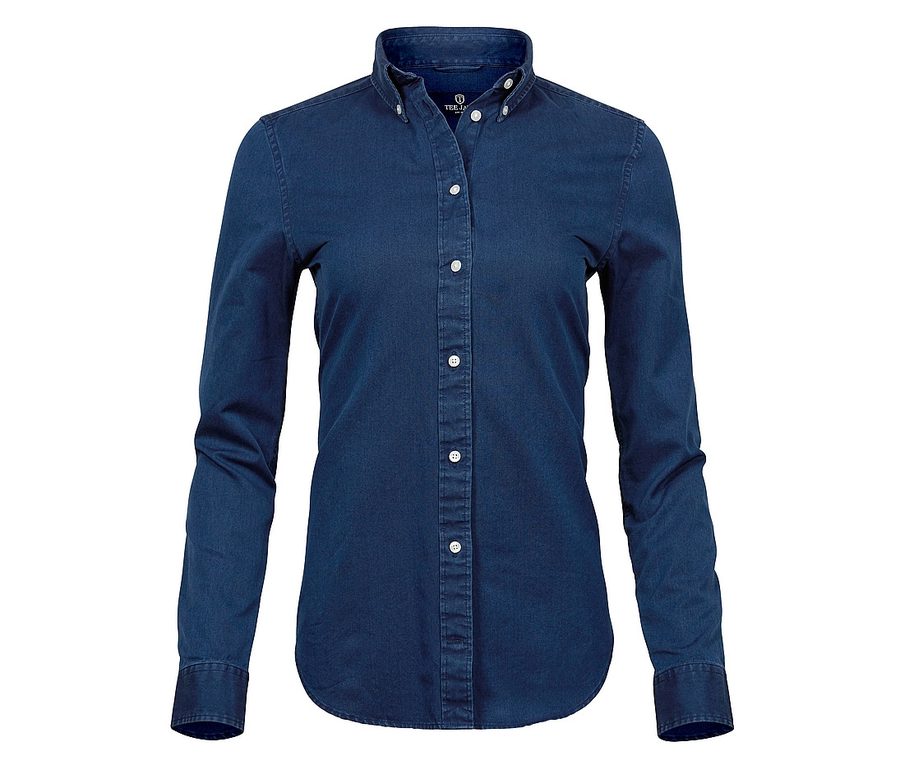 LADIES CASUAL TWILL SHIRT — Farbe INDIGO