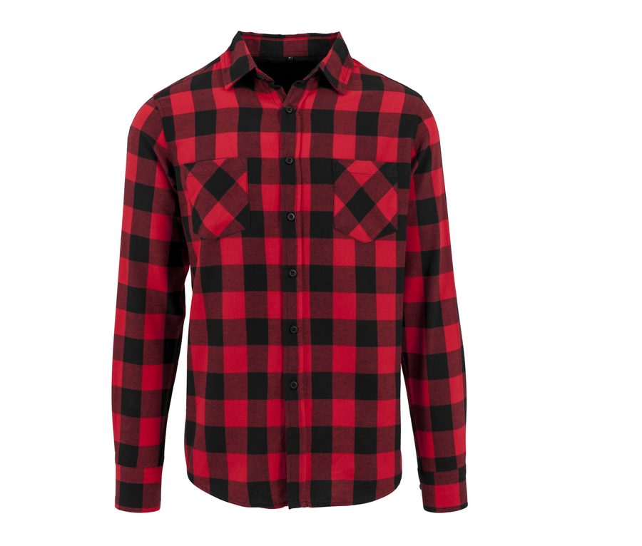 CHECKED FLANELL SHIRT — Farbe BLACK/RED