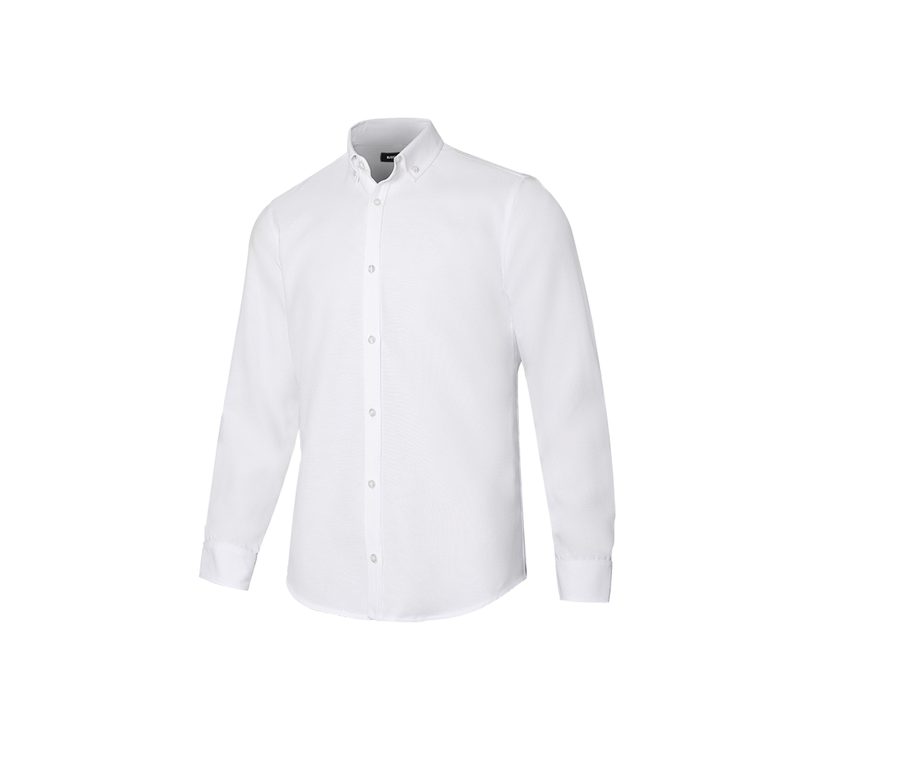 MEN'S LONG-SLEEVE STRETCH OXFORD SHIRT — Farbe WHITE