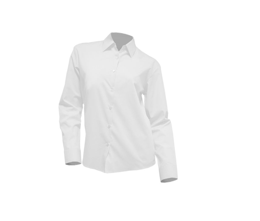 LADY CASUAL & BUSINESS SHIRT OXFORD — Farbe WHITE