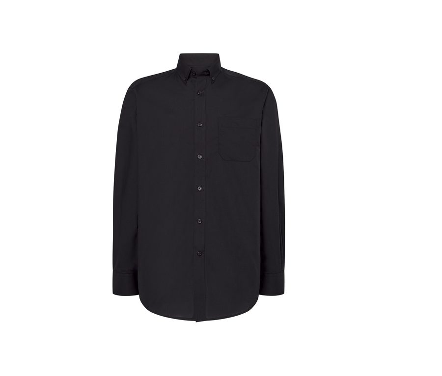 CASUAL & BUSINESS SHIRT POPELIN — Farbe BLACK