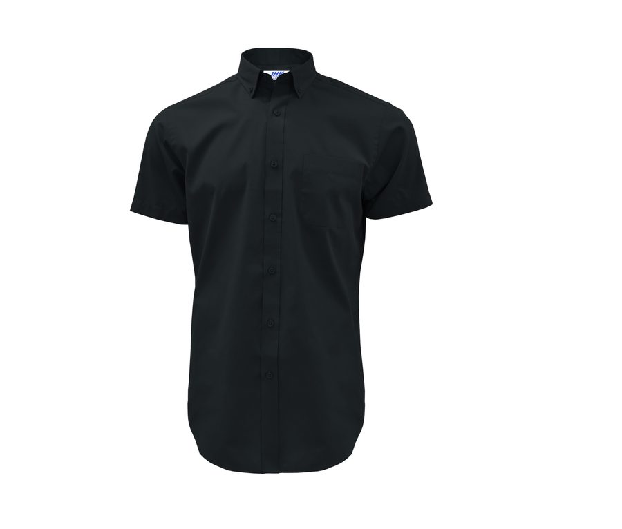 CASUAL & BUSINESS SS SHIRT POPLIN — Farbe BLACK