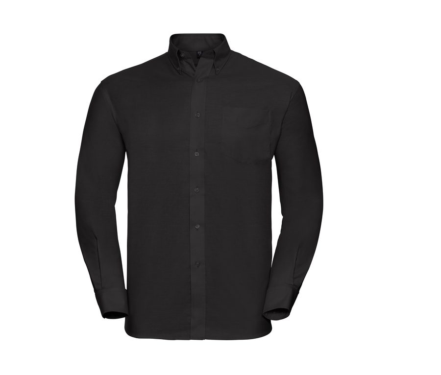 MEN'S LONG SLEEVE CLASSIC OXFORD SHIRT — Farbe BLACK