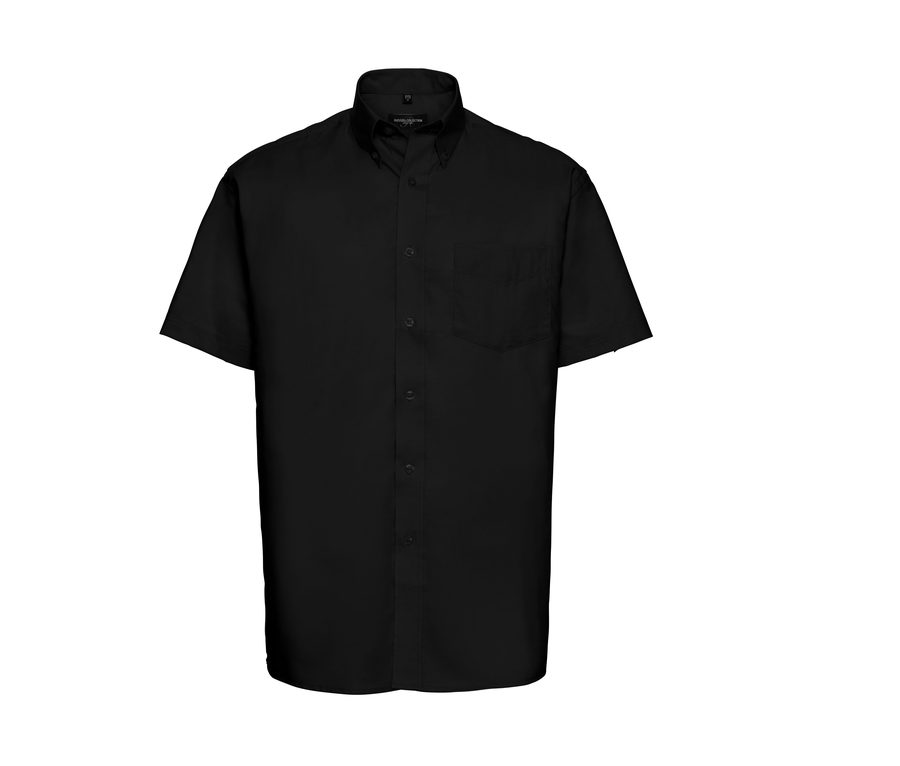 MEN'S SHORT SLEEVE CLASSIC OXFORD SHIRT — Farbe BLACK