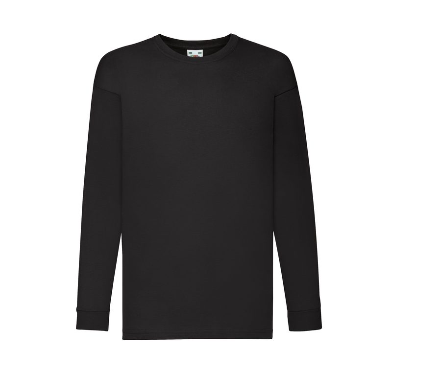 KIDS VALUEWEIGHT LONG SLEEVE T — Farbe BLACK