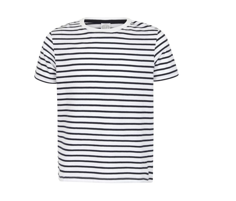 KIDS' STRIPED T — Farbe WHITE/OXFORD NAVY