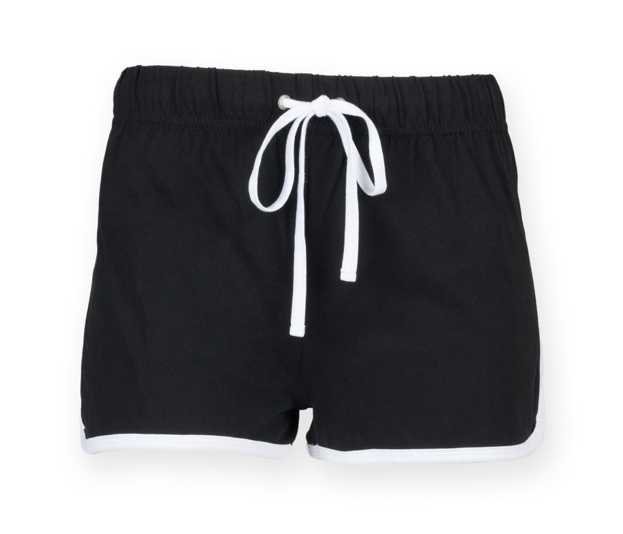 KIDS RETRO SHORTS — Farbe BLACK/WHITE