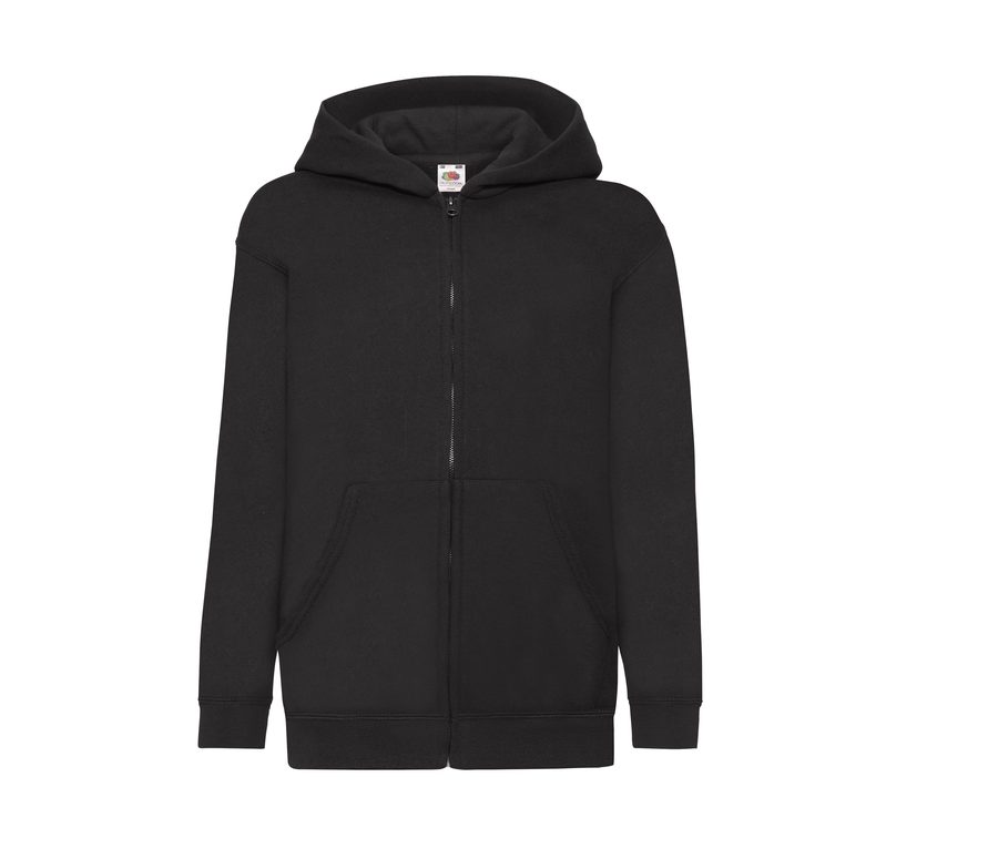 KIDS CLASSIC HOODED SWEAT JACKET — Farbe BLACK