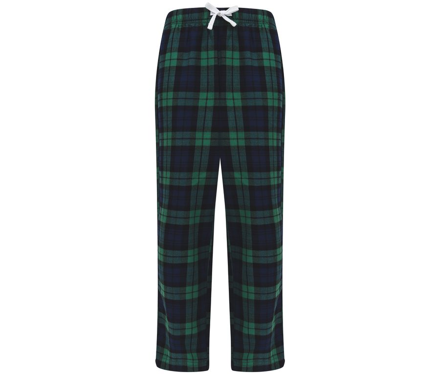 KIDS TARTAN LOUNGE TROUSERS — Farbe NAVY/GREEN CHECK