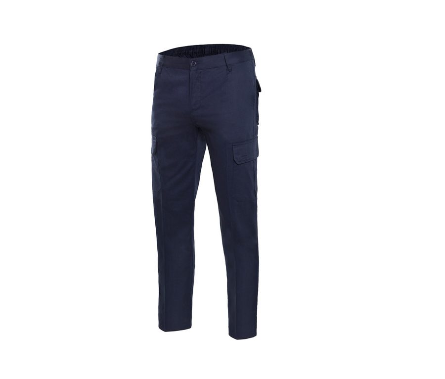 MULTI-POCKET COTTON TROUSERS — Farbe NAVY