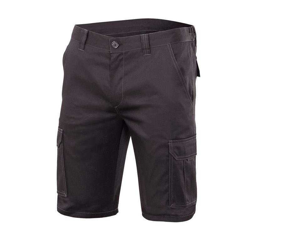 MULTI-POCKET STRETCH BERMUDA SHORTS — Farbe BLACK