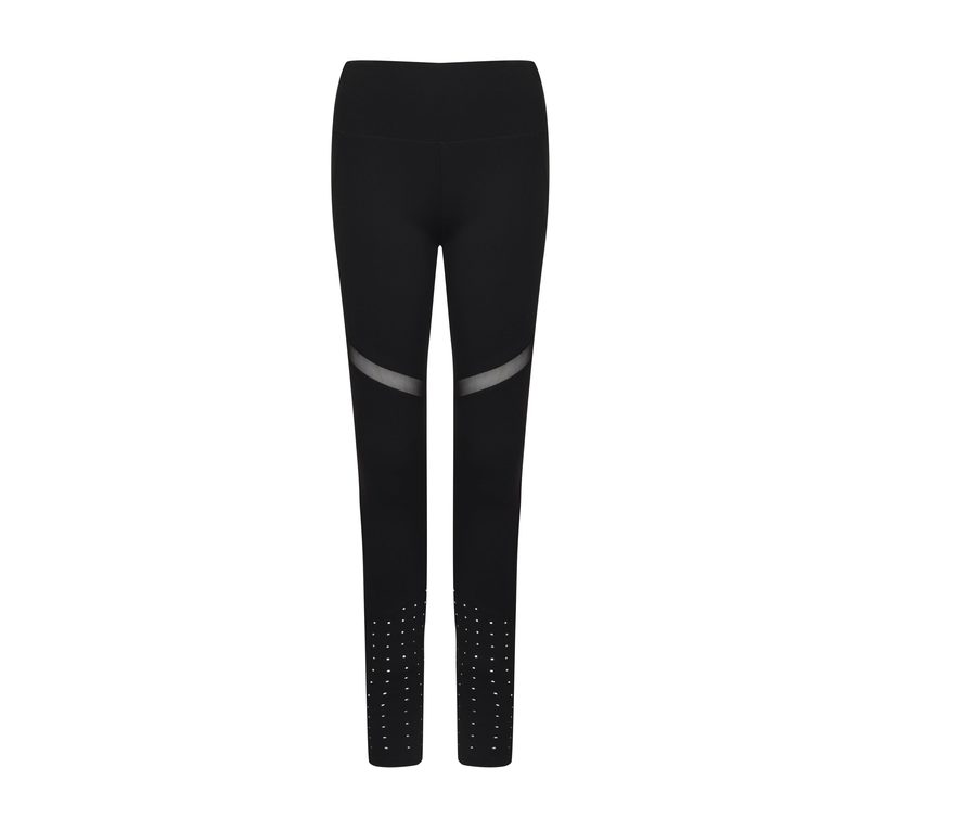 LADIES' PANELLED LEGGINGS — Farbe BLACK