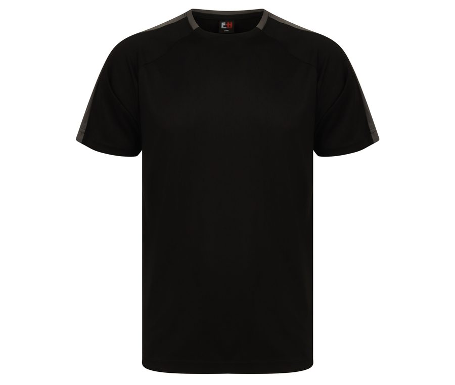 UNISEX TEAM T-SHIRT — Farbe BLACK/GUNMETAL GREY