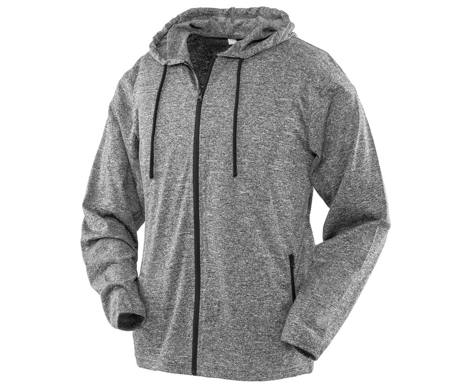 WOMENS HOODED TEE-JACKET — Farbe MARL GREY