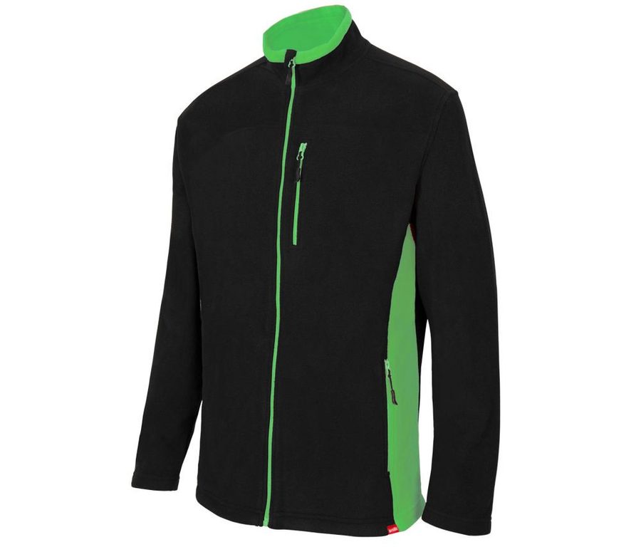 TWO-TONE FLEECE JACKET — Farbe BLACK/LIME