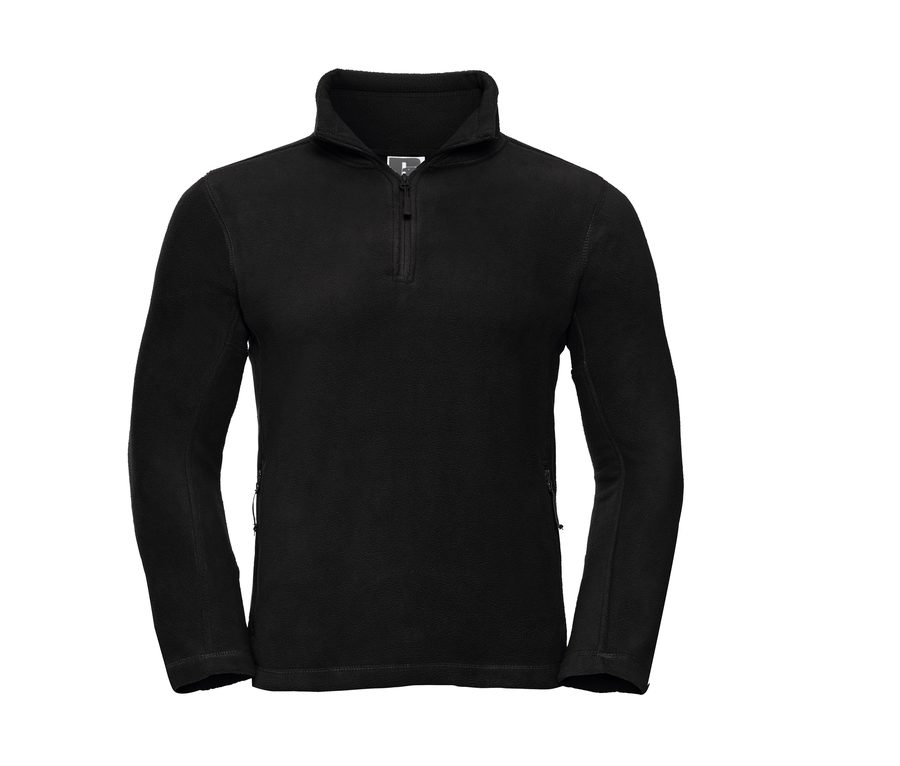 QUARTER ZIP OUTDOOR FLEECE — Farbe BLACK