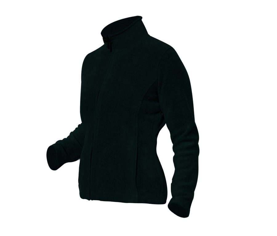 LADIES FULL ZIP FLEECE JACKET — Farbe BLACK