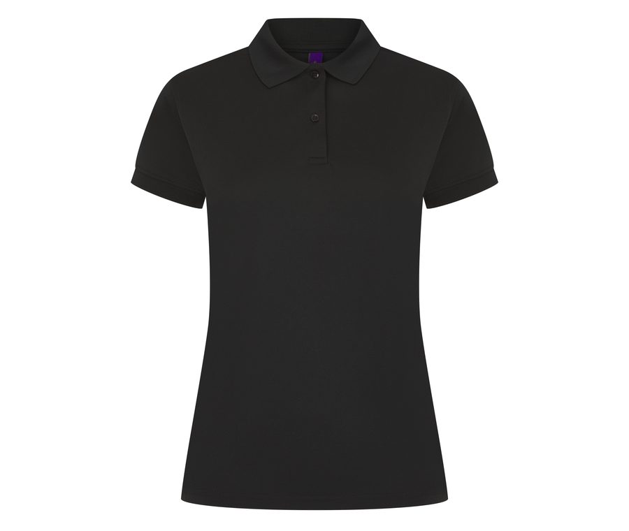 LADIES' COOLPLUS® WICKING POLO SHIRT — Farbe BLACK